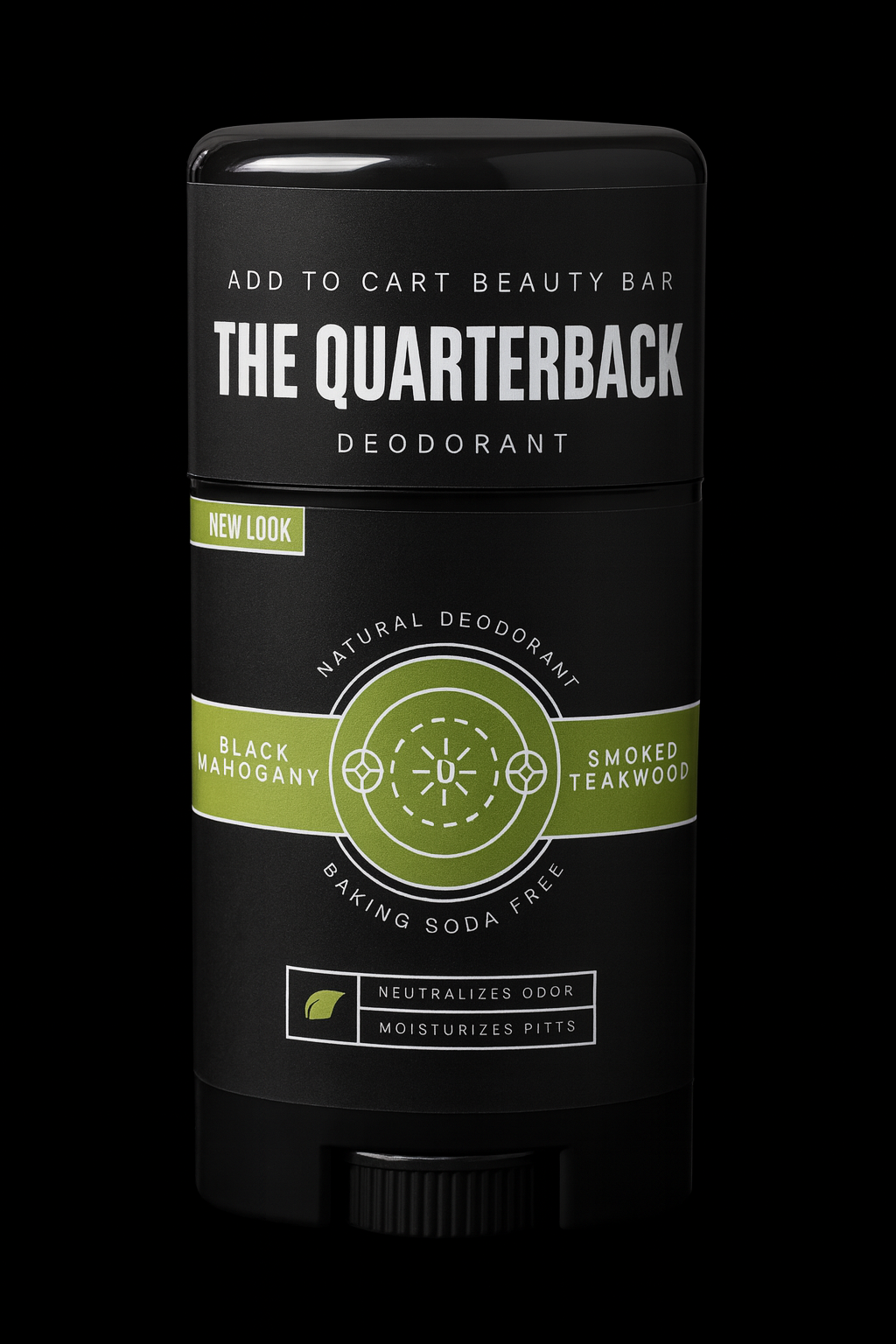 “The Quarterback” Black Mahogany & Smoked Teakwood Deodorant