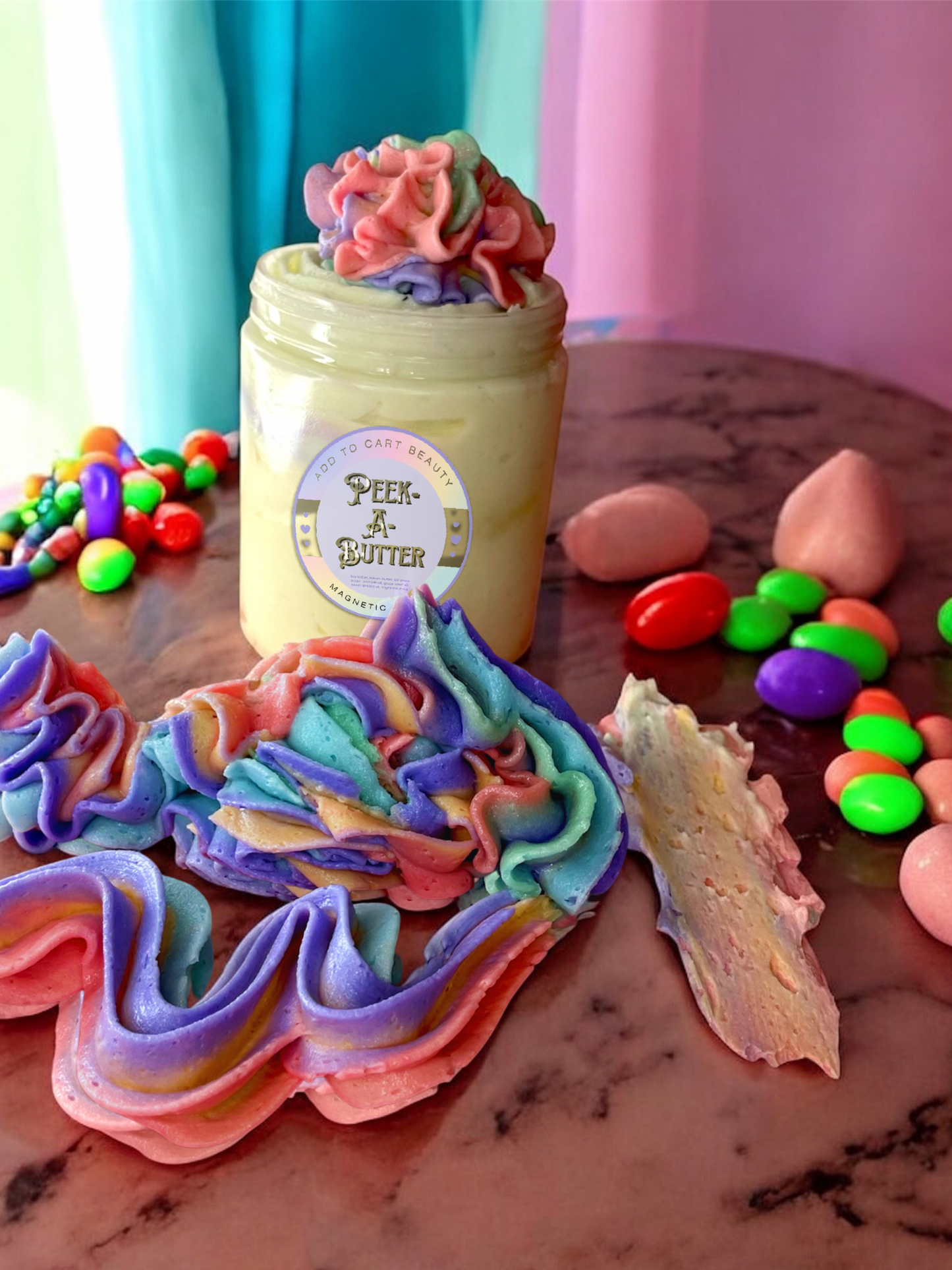 Peek-A-Butter Magnetic Candy Surprise Core Body Butter